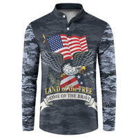 Brave Souls Remembered Patriotic Military Tribute Art Button Sweatshirt
