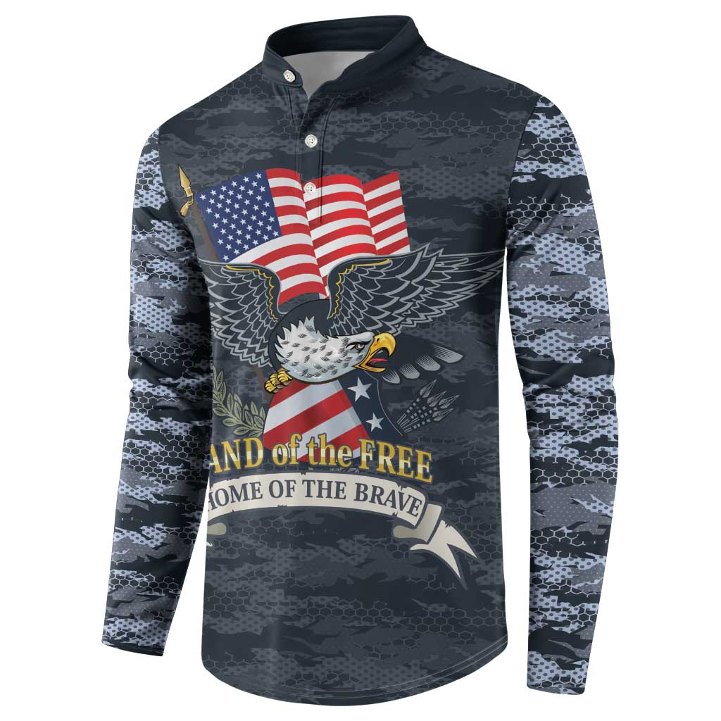 Brave Souls Remembered Patriotic Military Tribute Art Button Sweatshirt