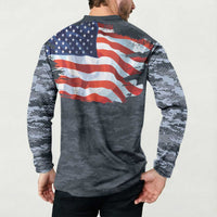 Brave Souls Remembered Patriotic Military Tribute Art Button Sweatshirt