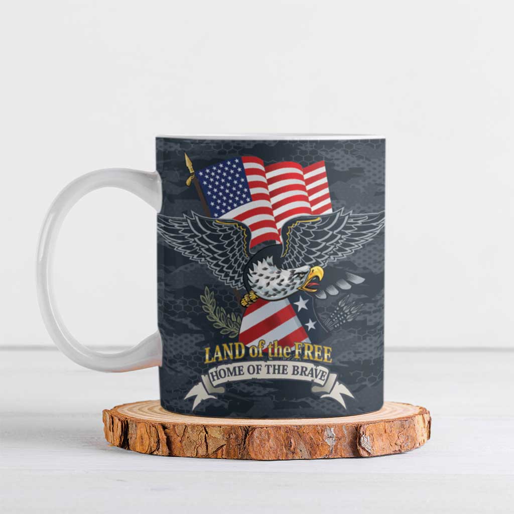 Brave Souls Remembered Patriotic Military Tribute Art Ceramic Mug