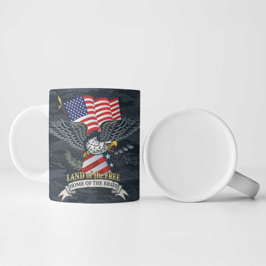 Brave Souls Remembered Patriotic Military Tribute Art Ceramic Mug