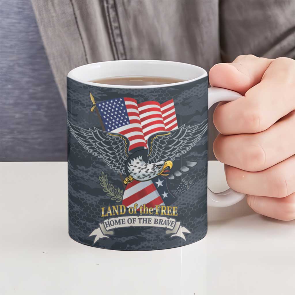 Brave Souls Remembered Patriotic Military Tribute Art Ceramic Mug
