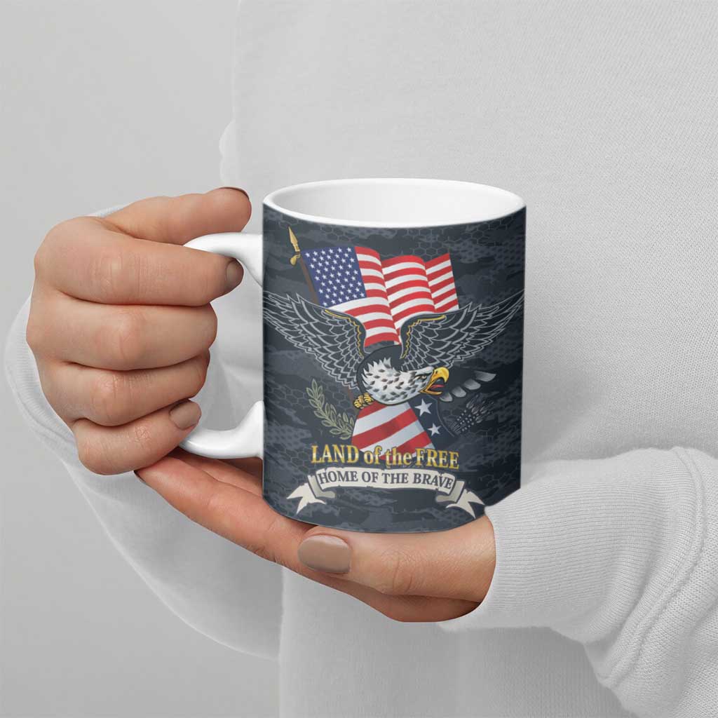 Brave Souls Remembered Patriotic Military Tribute Art Ceramic Mug