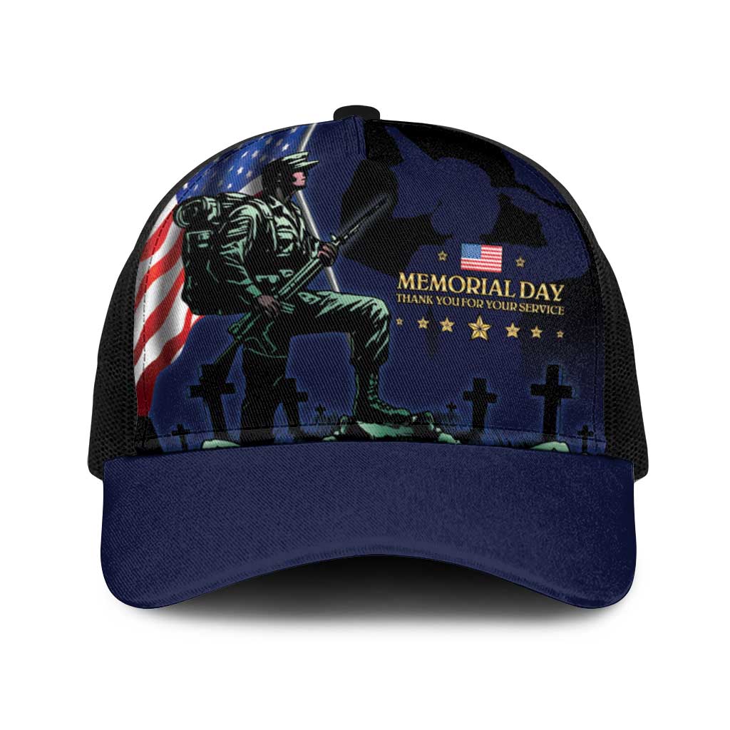 Memorial Day Veteran Remember and Honor Baseball Net Cap