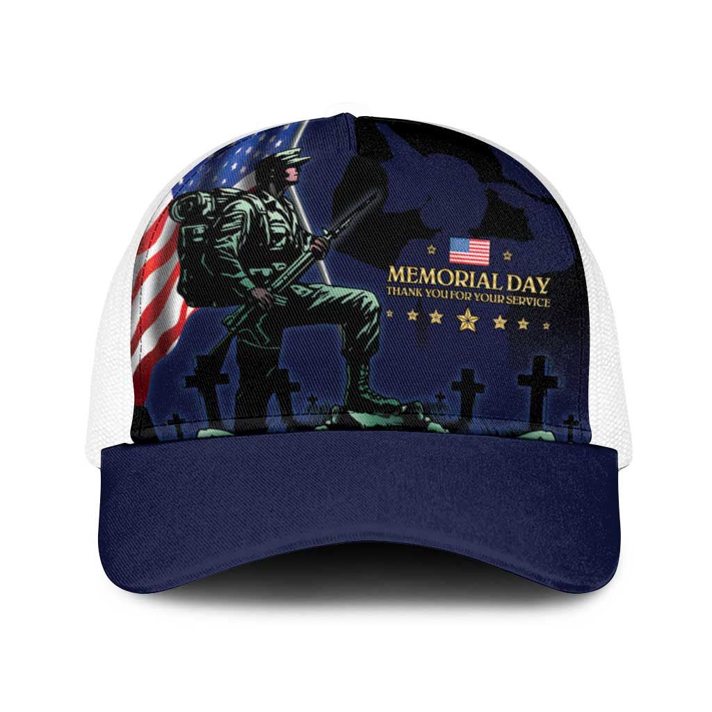 Memorial Day Veteran Remember and Honor Baseball Net Cap