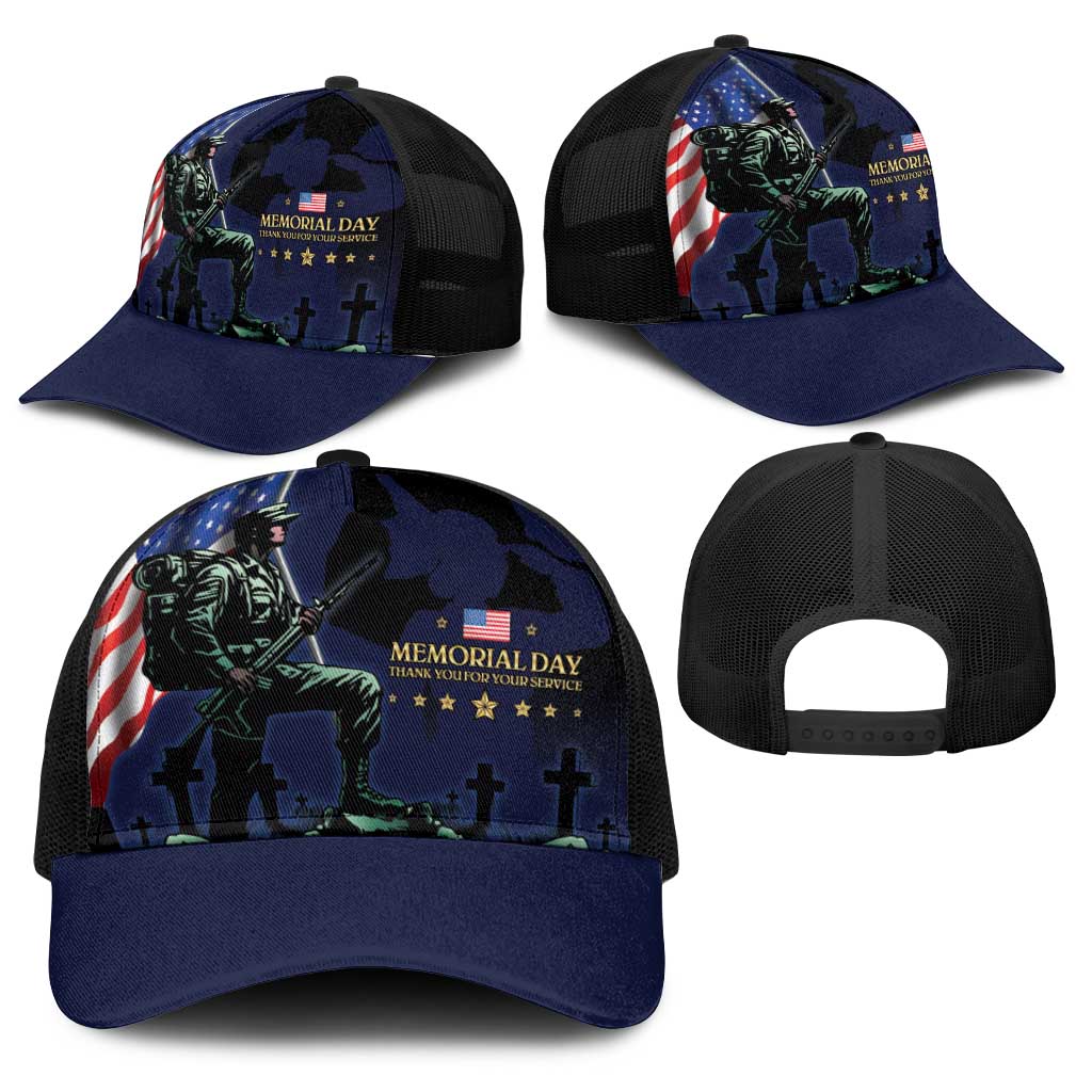 Memorial Day Veteran Remember and Honor Baseball Net Cap