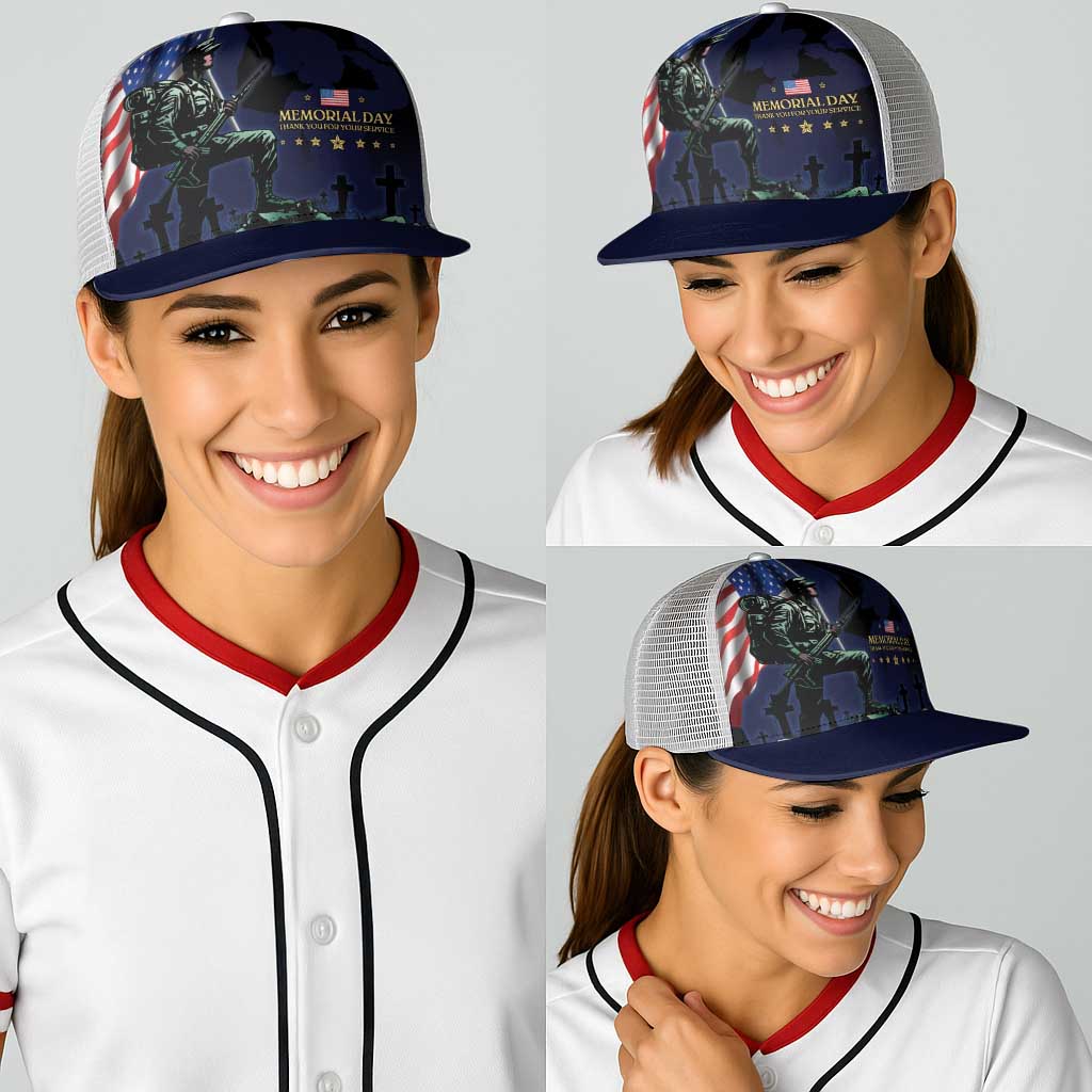 Memorial Day Veteran Remember and Honor Baseball Net Cap