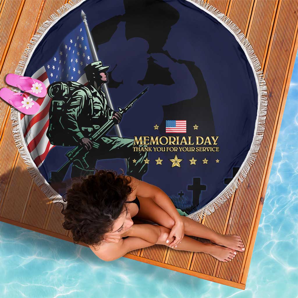 Memorial Day Veteran Remember and Honor Beach Blanket
