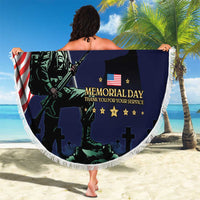 Memorial Day Veteran Remember and Honor Beach Blanket