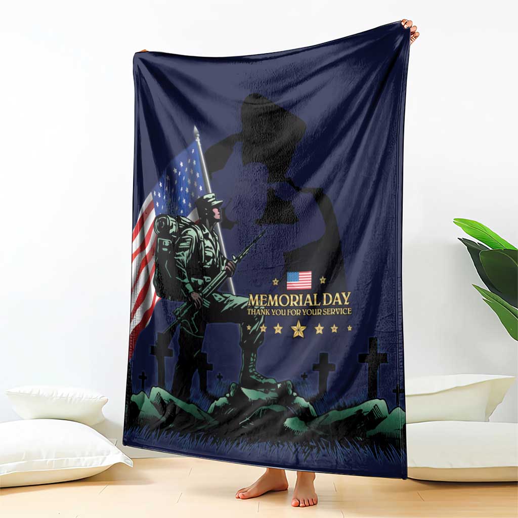Memorial Day Veteran Remember and Honor Blanket