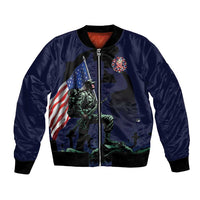 Memorial Day Veteran Remember and Honor Bomber Jacket