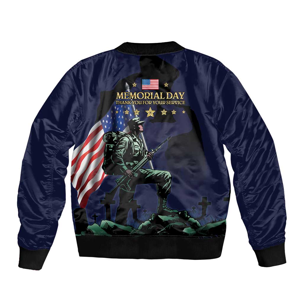 Memorial Day Veteran Remember and Honor Bomber Jacket