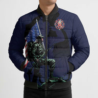Memorial Day Veteran Remember and Honor Bomber Puffer Jacket