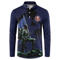 Memorial Day Veteran Remember and Honor Button Sweatshirt