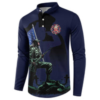 Memorial Day Veteran Remember and Honor Button Sweatshirt