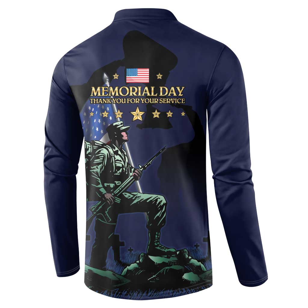 Memorial Day Veteran Remember and Honor Button Sweatshirt
