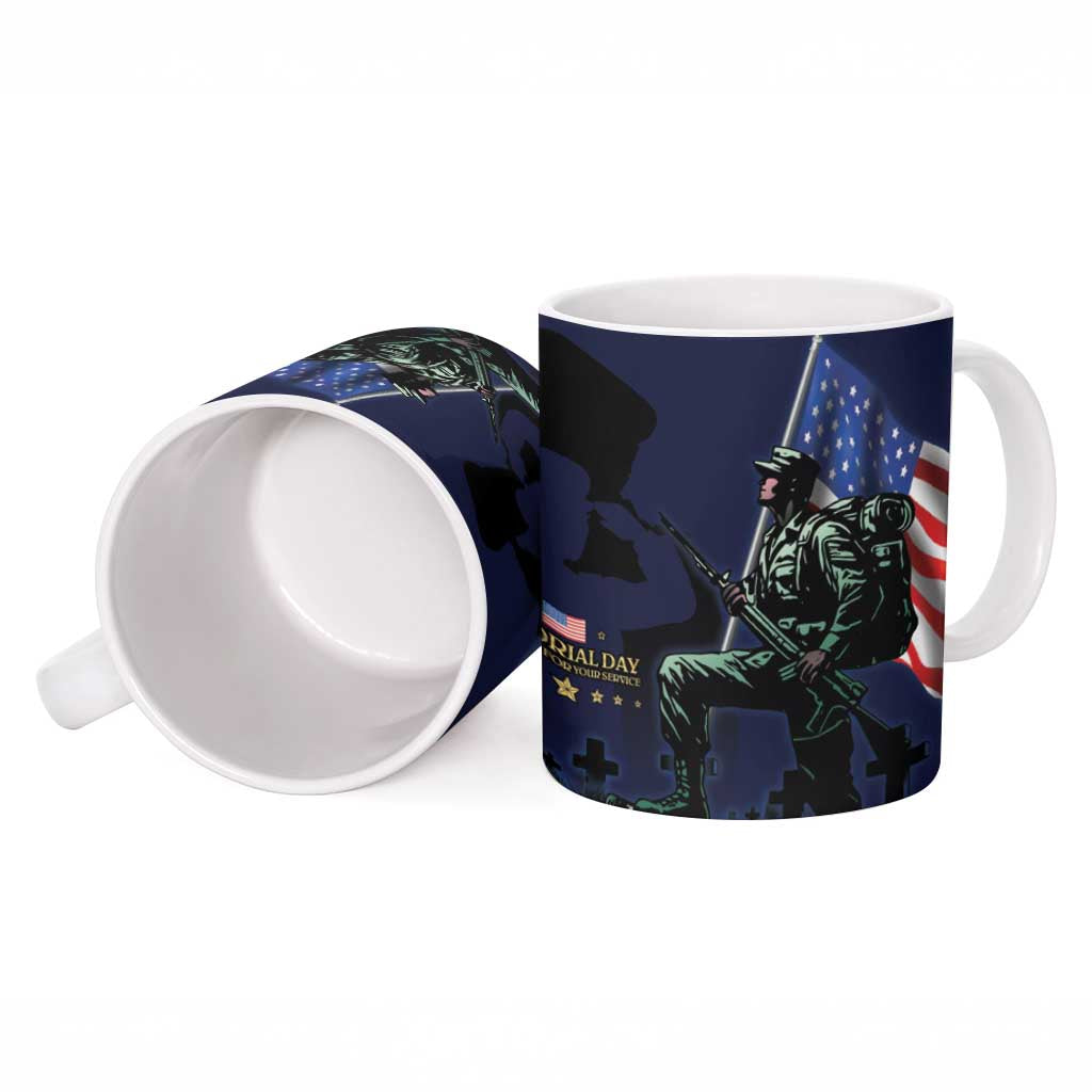 Memorial Day Veteran Remember and Honor Ceramic Mug