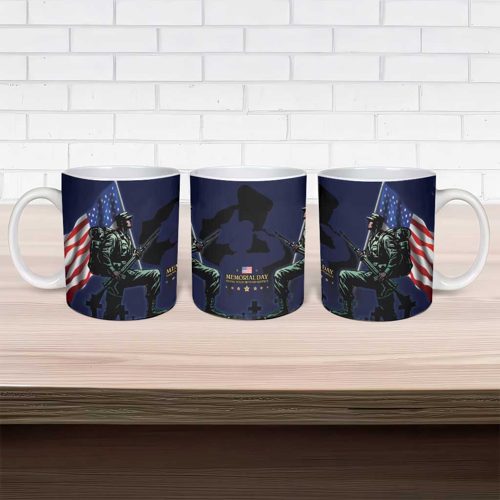 Memorial Day Veteran Remember and Honor Ceramic Mug