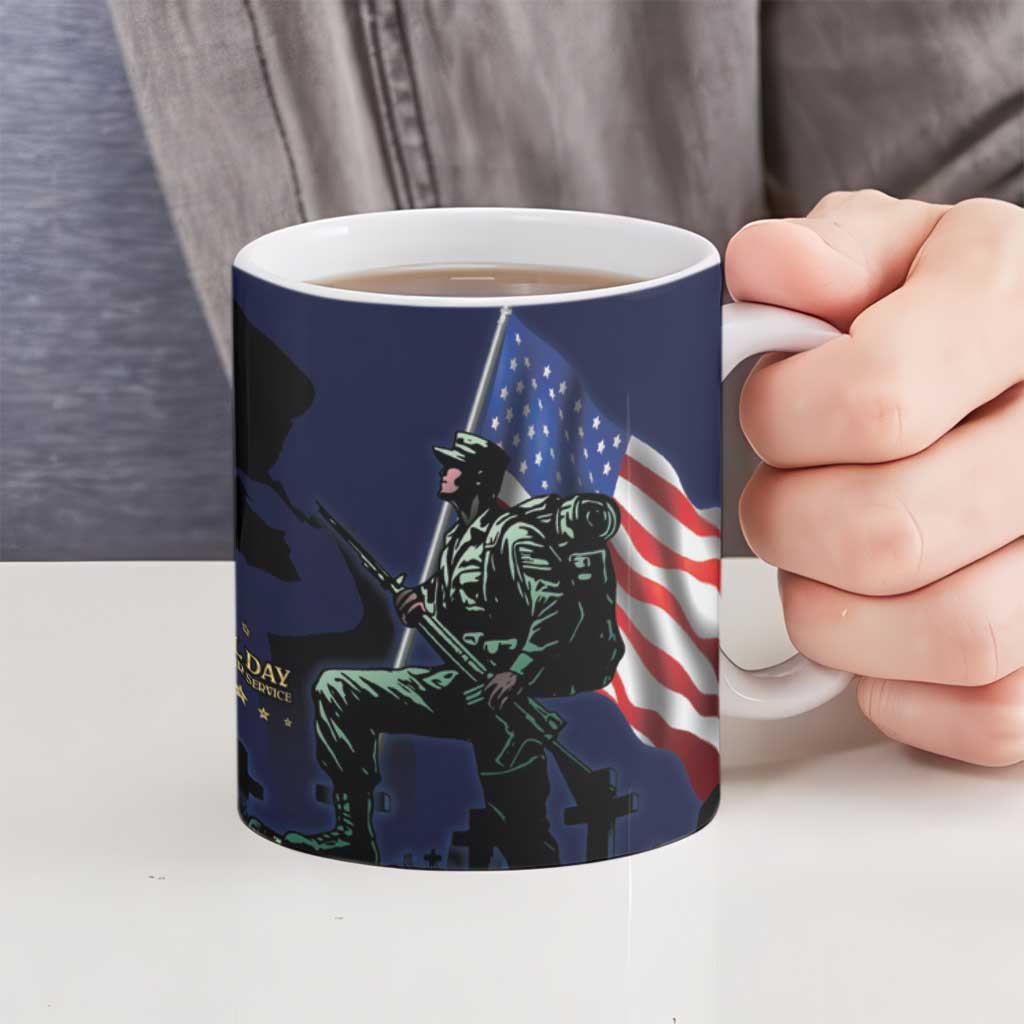 Memorial Day Veteran Remember and Honor Ceramic Mug