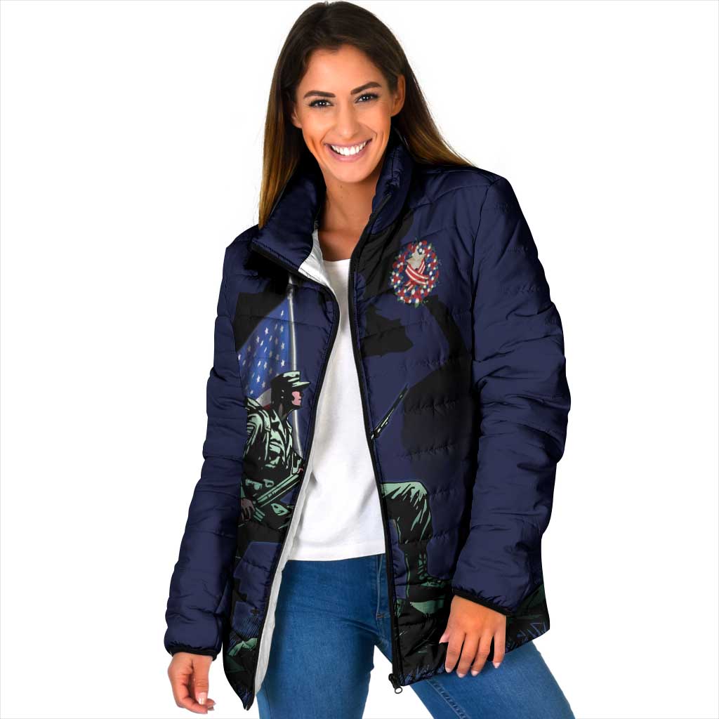 Memorial Day Veteran Remember and Honor Padded Jacket