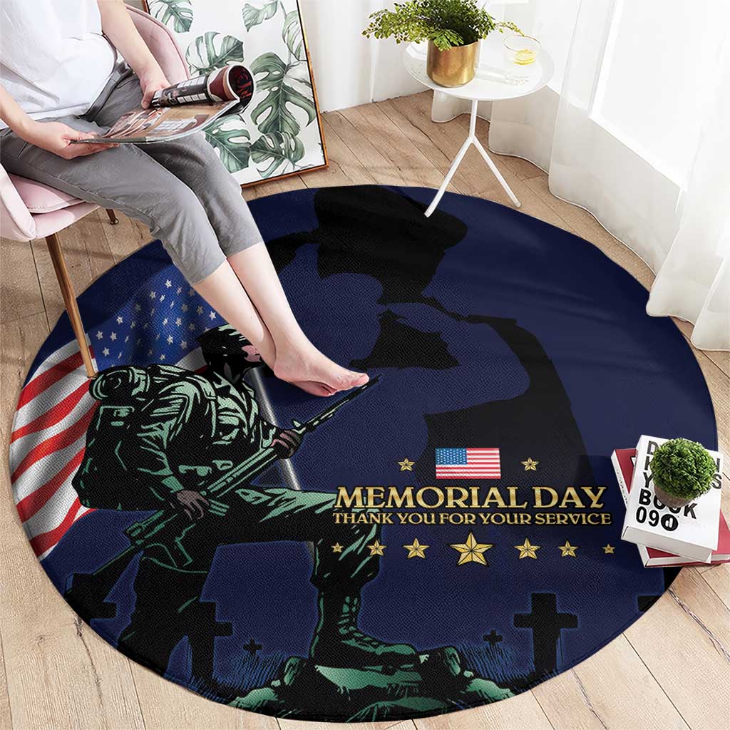 Memorial Day Veteran Remember and Honor Round Carpet