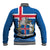 Iceland Baseball Jacket Icelandic Coat Of Arms and Flag LT9 - Wonder Print Shop