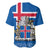 Iceland Baseball Jersey Icelandic Coat Of Arms and Flag LT9 - Wonder Print Shop