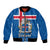 Iceland Bomber Jacket Icelandic Coat Of Arms and Flag LT9 - Wonder Print Shop