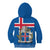 Iceland Kid Hoodie Icelandic Coat Of Arms and Flag - Wonder Print Shop