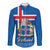 Iceland Long Sleeve Button Shirt Icelandic Coat Of Arms and Flag - Wonder Print Shop