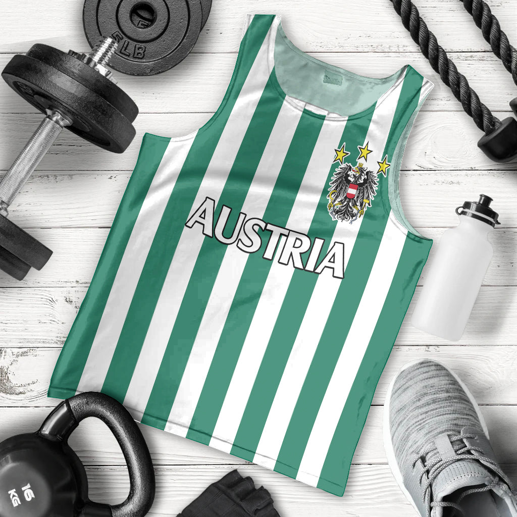 austria-men-tank-top-austrian-coat-of-arms-minimalist-green-style-no1