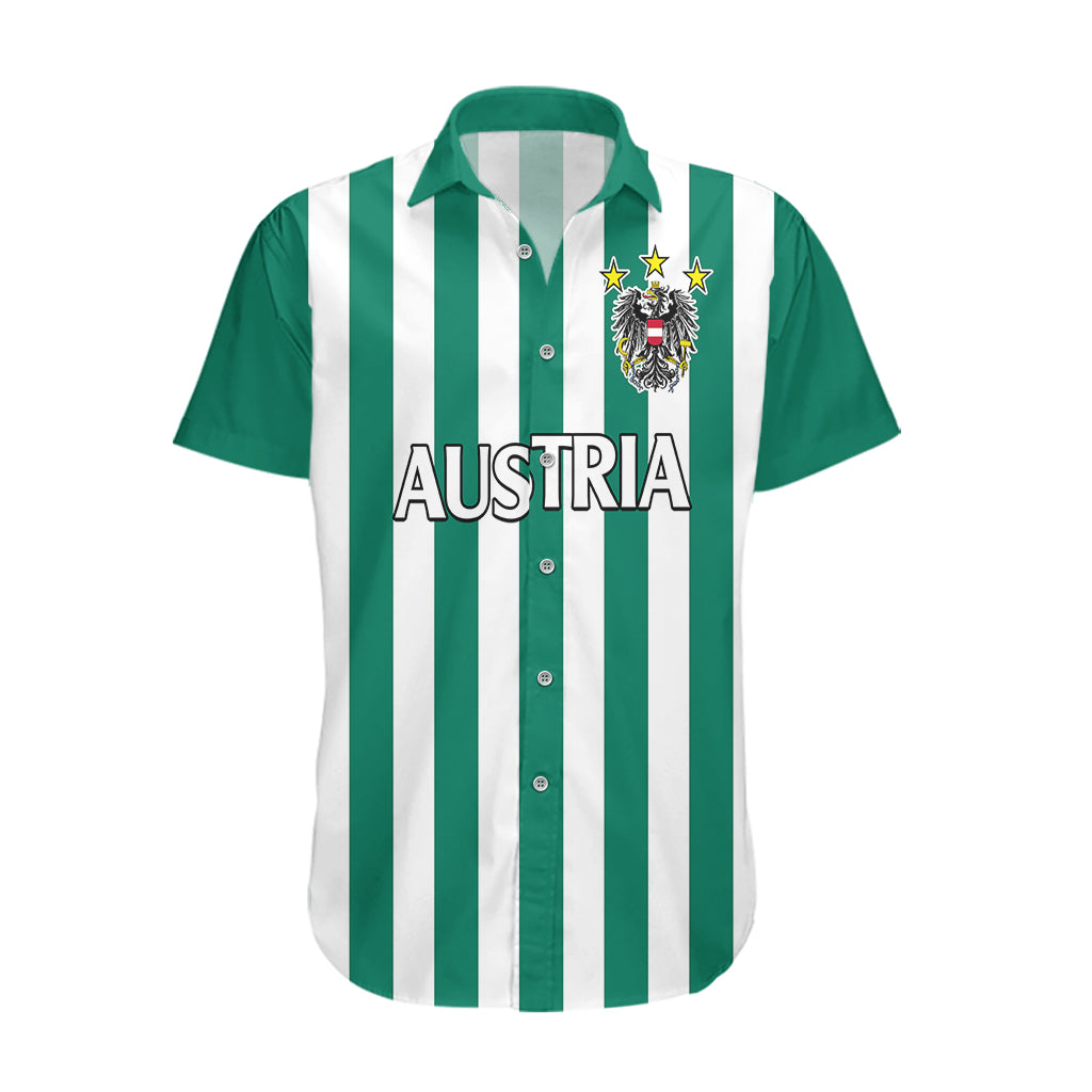 custom-text-and-number-austria-hawaiian-shirt-austrian-coat-of-arms-minimalist-green-style-no1