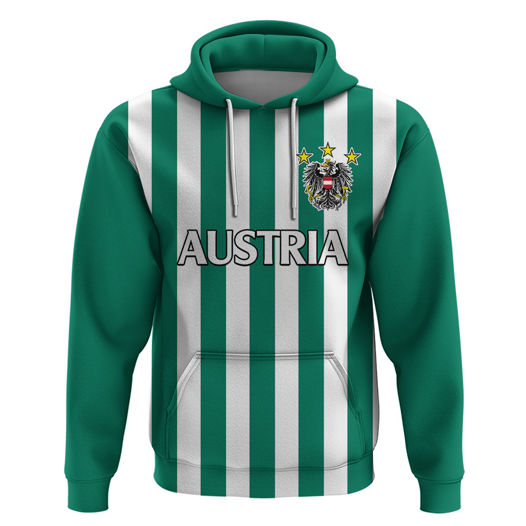 custom-text-and-number-austria-hoodie-austrian-coat-of-arms-minimalist-green-style-no1