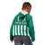 (Custom Text And Number) Austria Kid Hoodie Austrian Coat Of Arms Minimalist Green Style No1 - Wonder Print Shop