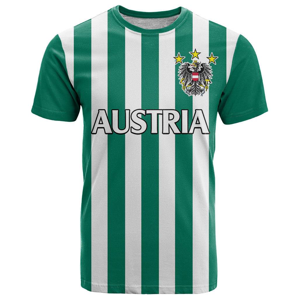 custom-text-and-number-austria-t-shirt-austrian-coat-of-arms-minimalist-green-style-no1