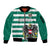 Austria Sleeve Zip Bomber Jacket Austrian Coat Of Arms Minimalist Green Style No2 - Wonder Print Shop