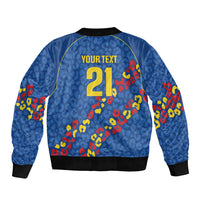 DR Congo Kopo ya Mokili Custom Bomber Jacket Kuba Kingdom Pattern Edition
