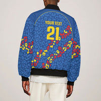 DR Congo Kopo ya Mokili Custom Bomber Jacket Kuba Kingdom Pattern Edition