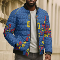 DR Congo Kopo ya Mokili Custom Bomber Puffer Jacket Kuba Kingdom Pattern Edition