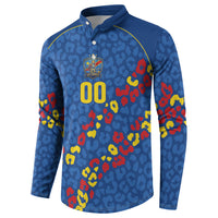 DR Congo Kopo ya Mokili Custom Button Sweatshirt Kuba Kingdom Pattern Edition