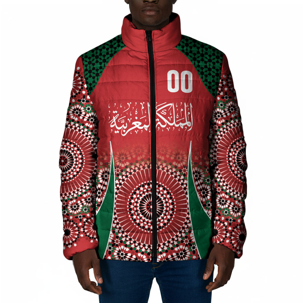 Morocco Yalla Vamos 2026 Custom Padded Jacket Zellige Mosaic Edition