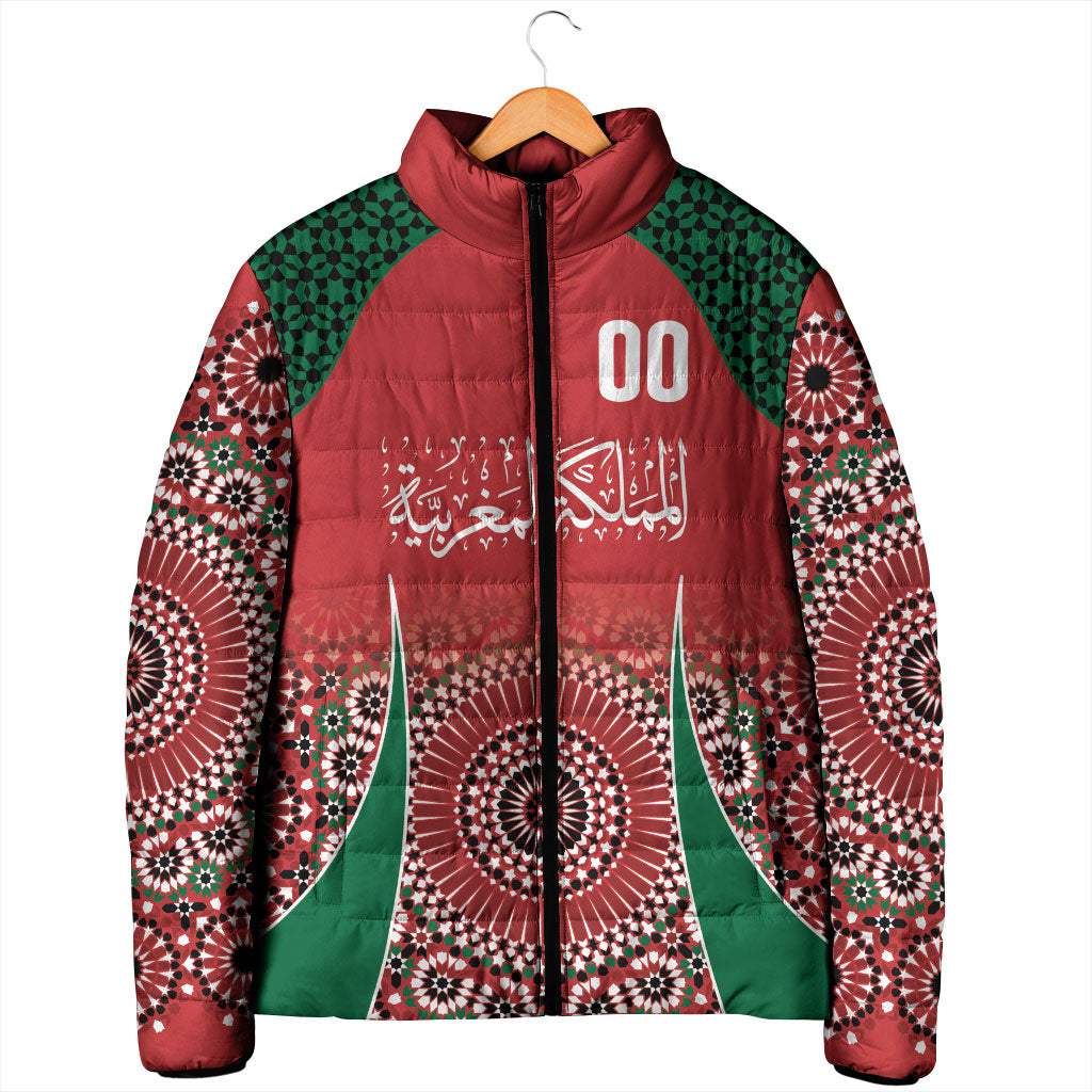 Morocco Yalla Vamos 2026 Custom Padded Jacket Zellige Mosaic Edition