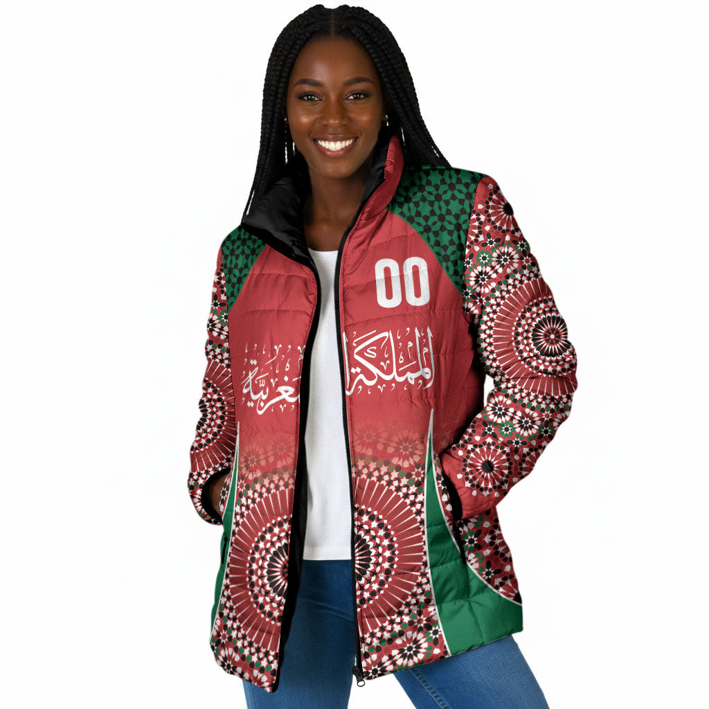 Morocco Yalla Vamos 2026 Custom Padded Jacket Zellige Mosaic Edition