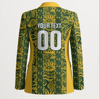 South Africa Indebe Yomhlaba Custom Blazer Ndebele Art Gold Edition