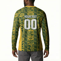 South Africa Indebe Yomhlaba Custom Button Sweatshirt Ndebele Art Gold Edition