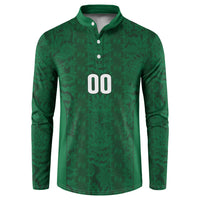 South Africa Indebe Yomhlaba Custom Button Sweatshirt Ndebele Art Green Edition