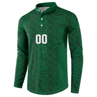 South Africa Indebe Yomhlaba Custom Button Sweatshirt Ndebele Art Green Edition