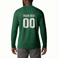 South Africa Indebe Yomhlaba Custom Button Sweatshirt Ndebele Art Green Edition