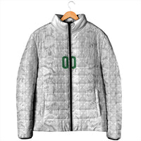South Africa Indebe Yomhlaba Custom Padded Jacket Ndebele Art White Edition