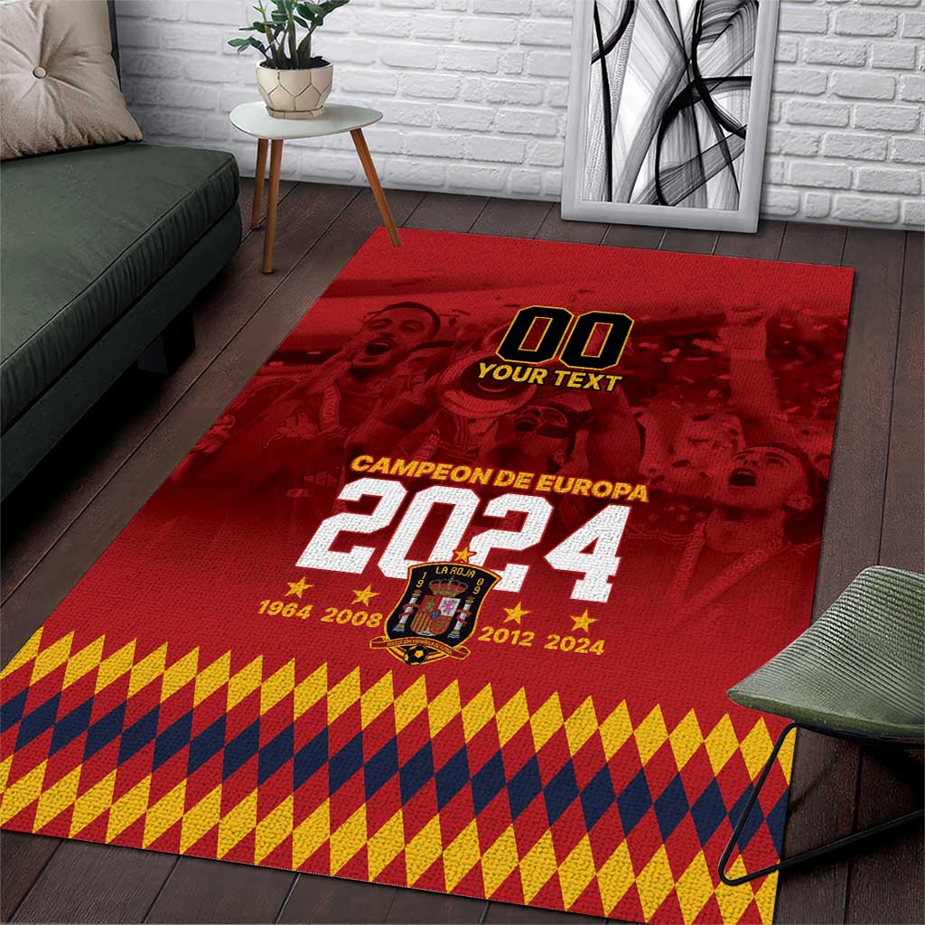 Custom Espana Campeon De Europa Area Rug Spain History Champions LT9 - Wonder Print Shop